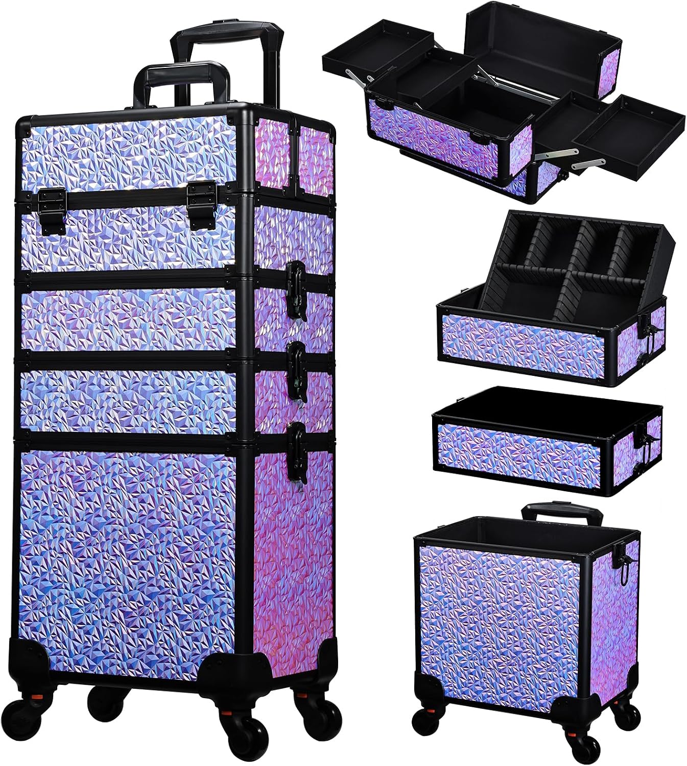 Beauty & Makeup Katia Di Paola - Maleta de Maquillaje con Ruedas, Carrito